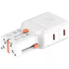 Carregador de viagem World 65W USB-C + USB-A branco