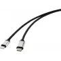 Cabo de ligação para telemóvel Renkforce USB [1x ficha USB-C™ – 1x ficha Apple Lightning] 2,00 m preto (RF-4353448)