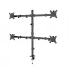Suporte para monitor Gembird MA-D4-01, fixação à secretária para até 4 ecrãs, 32 polegadas (81,3 cm), 40 kg, VESA 75x75–100x100, preto