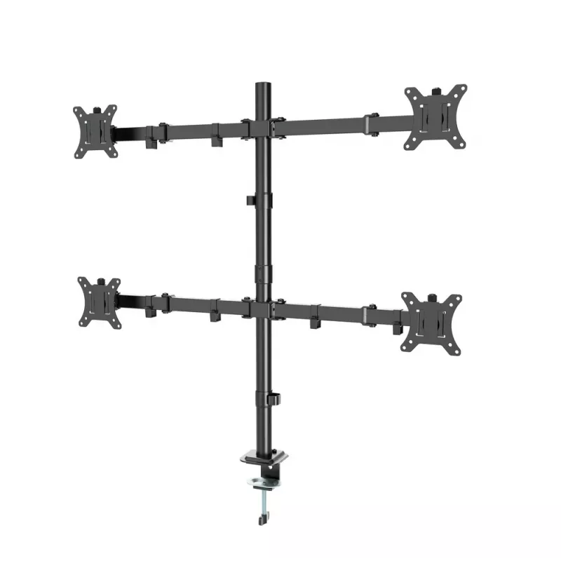 Suporte para monitor Gembird MA-D4-01, fixação à secretária para até 4 ecrãs, 32 polegadas (81,3 cm), 40 kg, VESA 75x75–100x100, preto