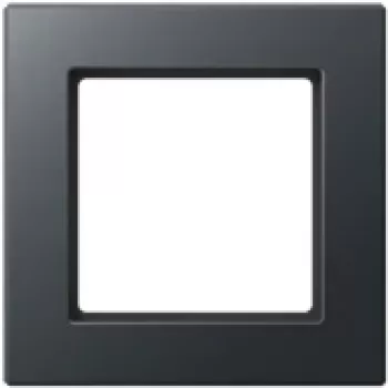 Placa de cobertura para tomada de parede JUNG AC 581 BF ANM preto, termoplástico, 87×87 mm
