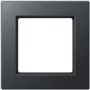 Placa de cobertura para tomada de parede JUNG AC 581 BF ANM preto, termoplástico, 87×87 mm