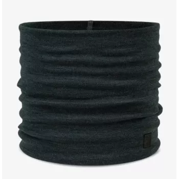 Buff Merino Heavyweight Solid Forest gorro de pescoço – gorro de pescoço de lã merino sem costuras, unissexo, verde escuro