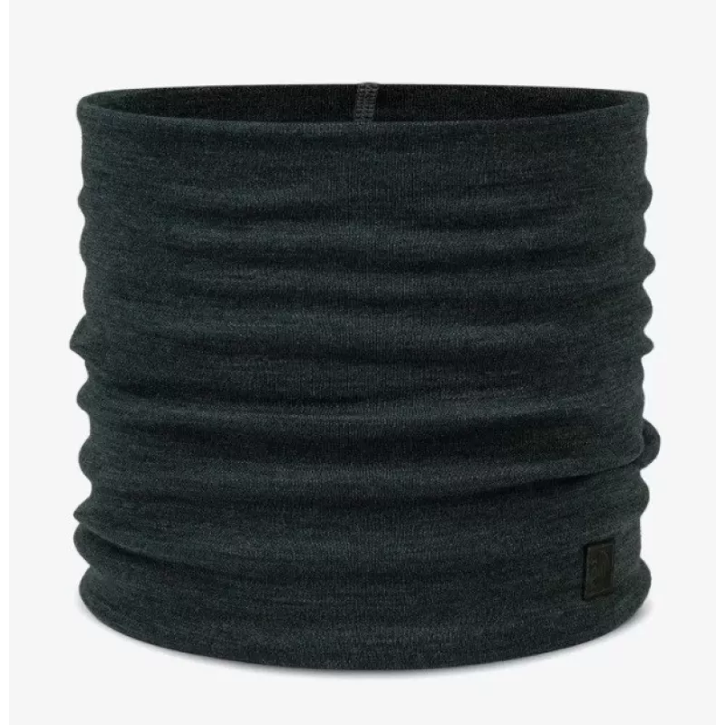 Buff Merino Heavyweight Solid Forest gorro de pescoço – gorro de pescoço de lã merino sem costuras, unissexo, verde escuro