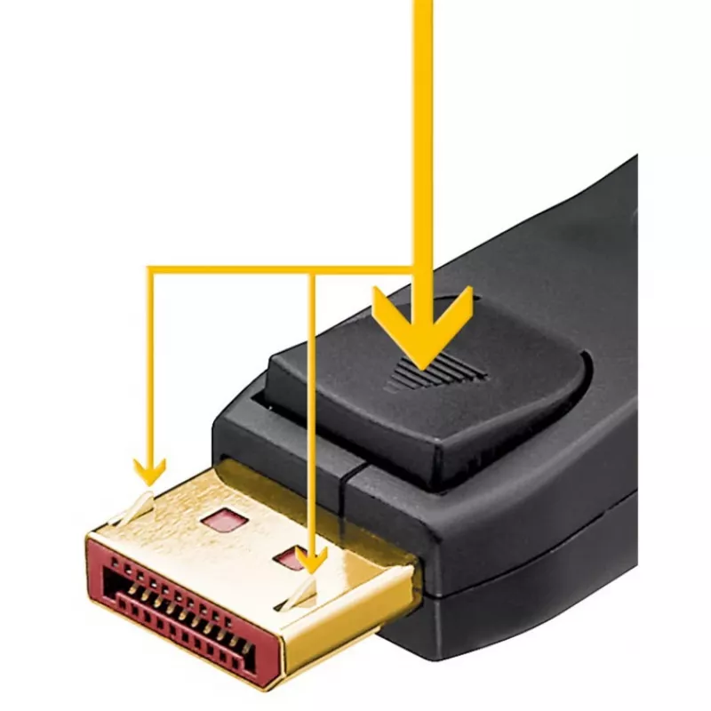 Cabo DisplayPort 2.1, certificado, 16K @ 60Hz, 80 Gbit/s (preto, 1 metro, certificação VESA)
