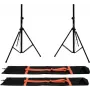 Conjunto de suportes para altifalantes Omnitronic BS-2 EU 2x com bolsas de transporte – par de tripés para altifalantes de PA