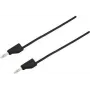 Cabo de teste VOLTCRAFT [ficha 4 mm - ficha 4 mm] 2 m preto MSB-300 (MSB-300-2-SW)