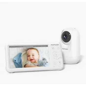 Intercomunicador para bebé Momcozy BM007-WH12BA-A branco 11,5 h de autonomia da bateria 5000 mAh