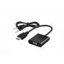 Savio CL-23/B adaptador de HDMI (M) para VGA (F) com áudio, preto