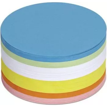 Cartões de moderação Maul 6394499 círculo Ø 9,5 cm branco, amarelo, laranja, vermelho, verde, azul, 250 unid. (6394499)