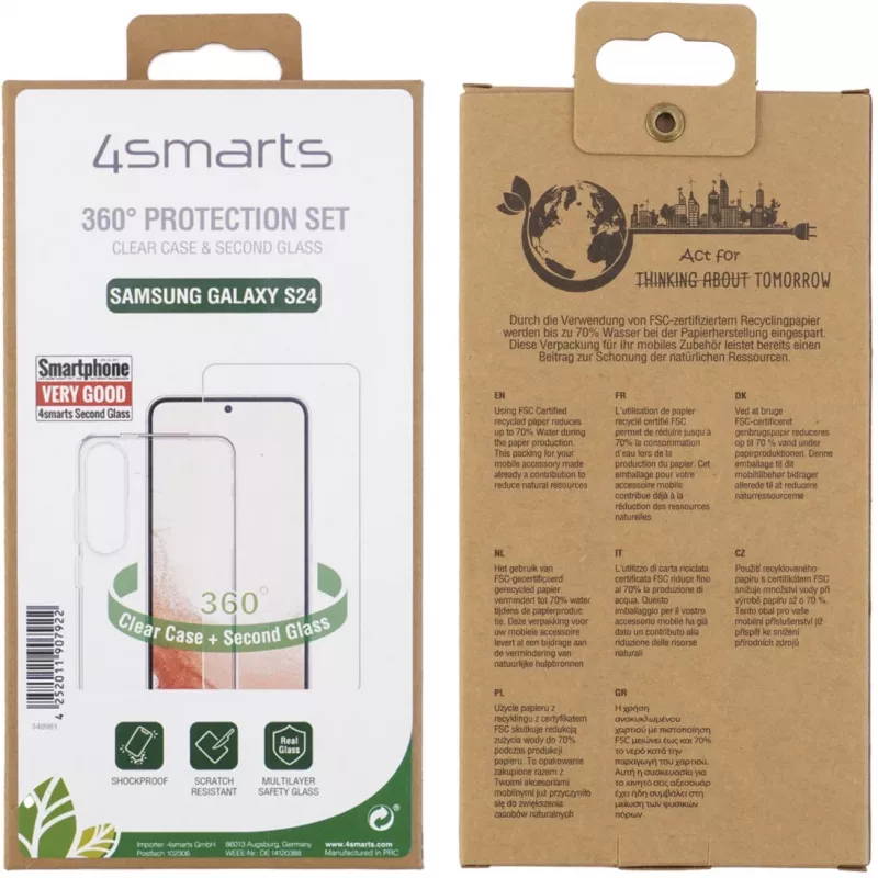 Capa 4smarts Galaxy S24 transparente 15,8 cm (6,2 polegadas)