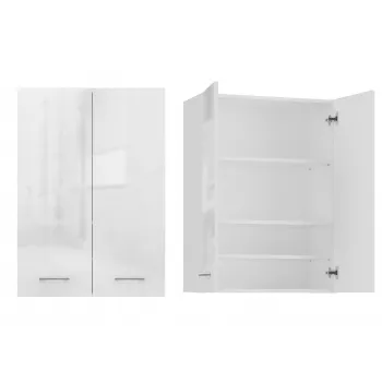 Armário de arrumação de casa de banho Topeshop POLA MINI DD branco brilhante branco