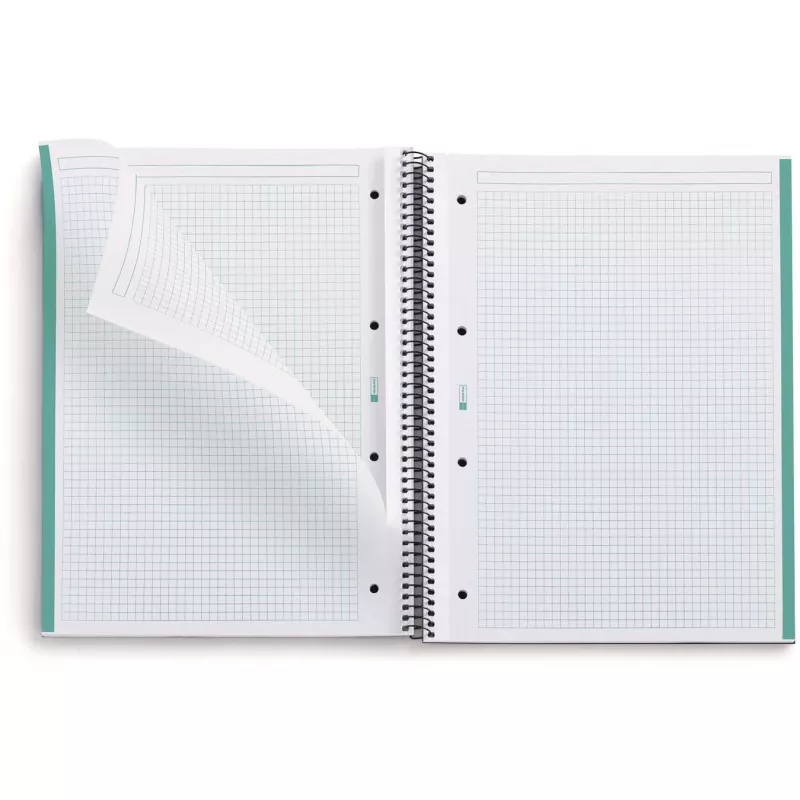 MAUL A613351 Eco Emotions 1 Bloco college A4 quadriculado, menta