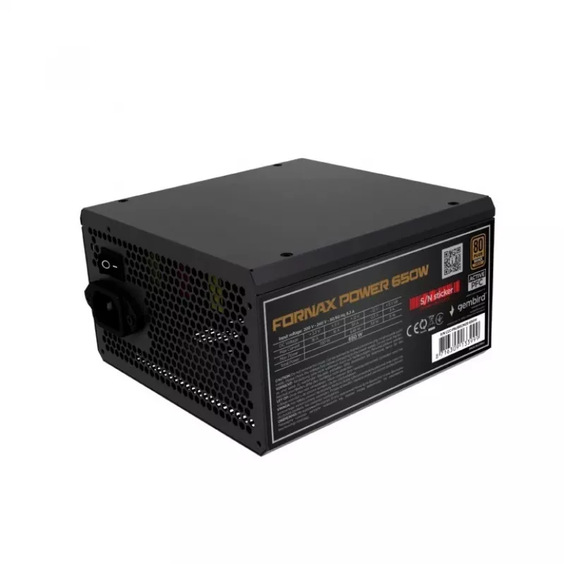 Fonte de alimentação 650W PFC ativo ventoinha 12 cm 80+Bronze industrial