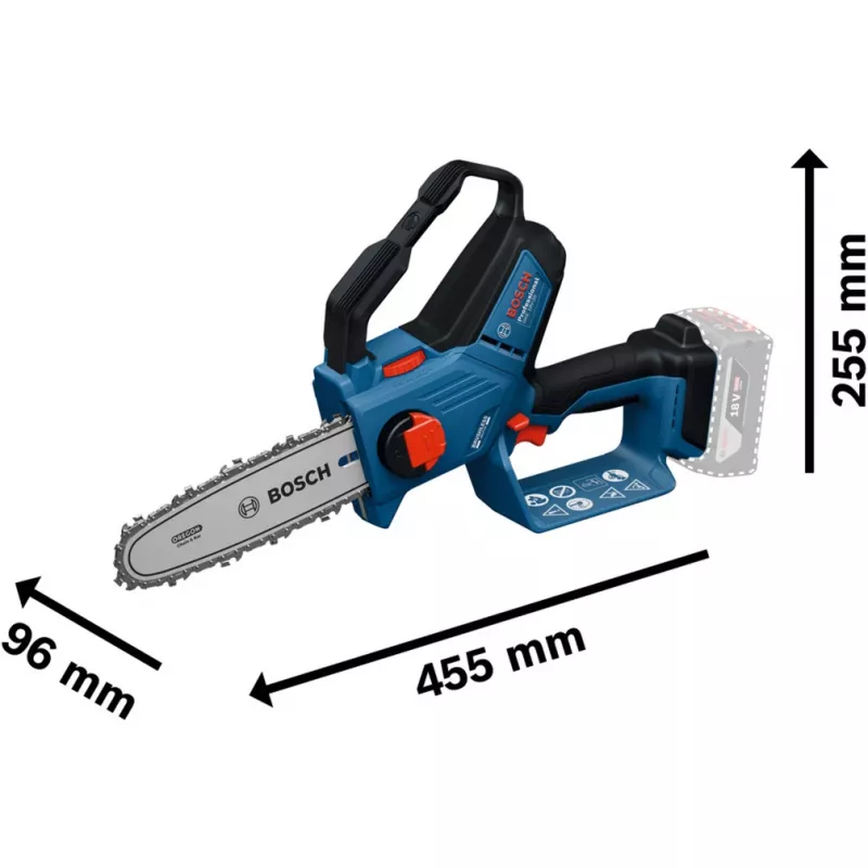 Motosserra de poda sem fio GKE 18V-20 Professional solo, 18 volts, motosserra azul, sem bateria e carregador