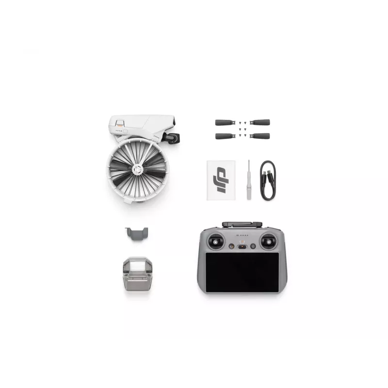 Drone DJI Flip com comando DJI RC 2, 48 MP, 4K HDR (3840x2160), 3110 mAh, 16 m/s, até 31 min de voo, menos de 249 g, preto/branco