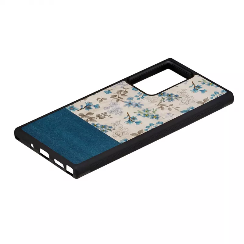 Capa para telemóvel Man and Wood para Samsung Galaxy Note 20 Ultra — flor azul sobre preto