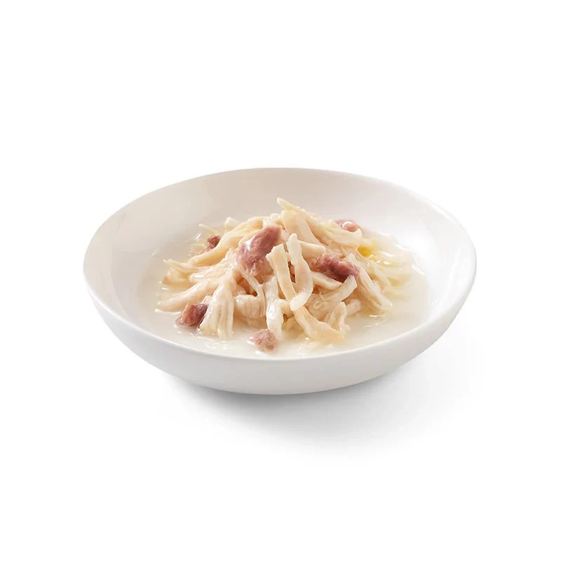 SCHESIR filetes de frango com pato em caldo - comida húmida para gatos - 6x50g
