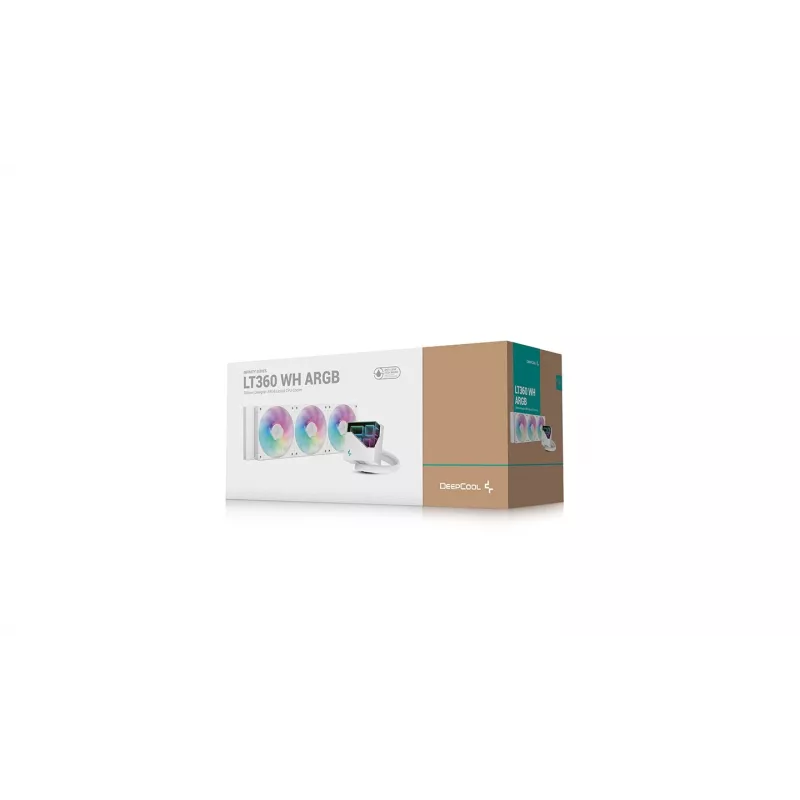 Refrigeração líquida All-in-One para processador DeepCool LT360, 12 cm, branco, 1 unid.