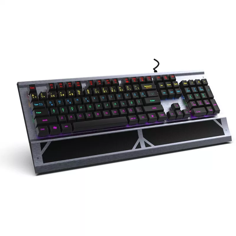 Teclado Gaming Incase IKG-444 Mecânico, RGB, layout alemão retail