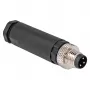 Conector DeLOCK M8 codificação A 3 pinos macho ligação por parafuso preto