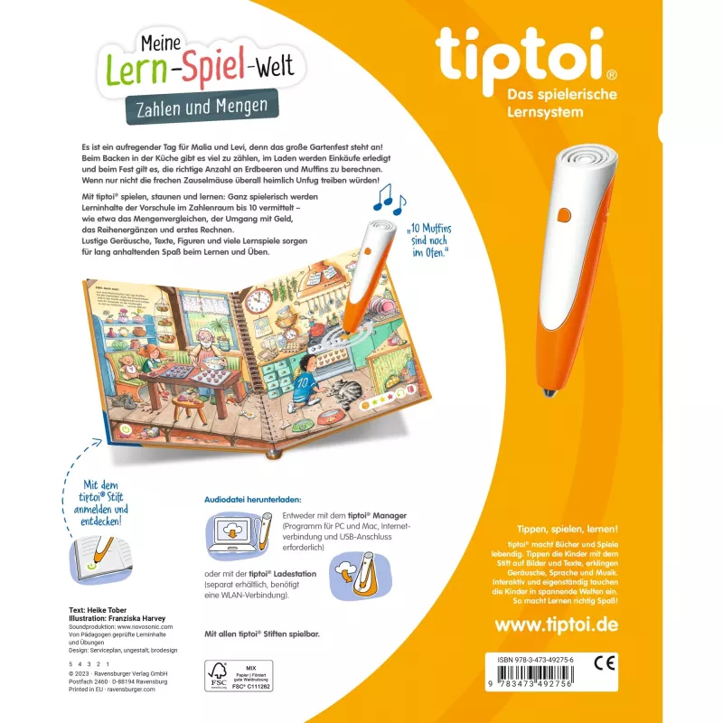tiptoi Meine Lern-Spiel-Welt: Zahlen und Mengen, livro didático