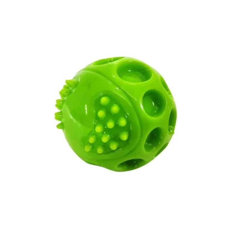 Brinquedo para cães Hilton Squeak Ball 6,3 cm – bola com guincho de borracha, 1 unid., azul, para todas as raças