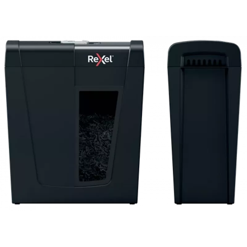 Destruidora de documentos REXEL Secure X8 — corte cruzado P-4, 4x40 mm, capacidade 8 folhas, recipiente 14 l, preto