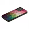 Capa de proteção iKins para Apple iPhone 12 Pro Max — design flores aquáticas, preto