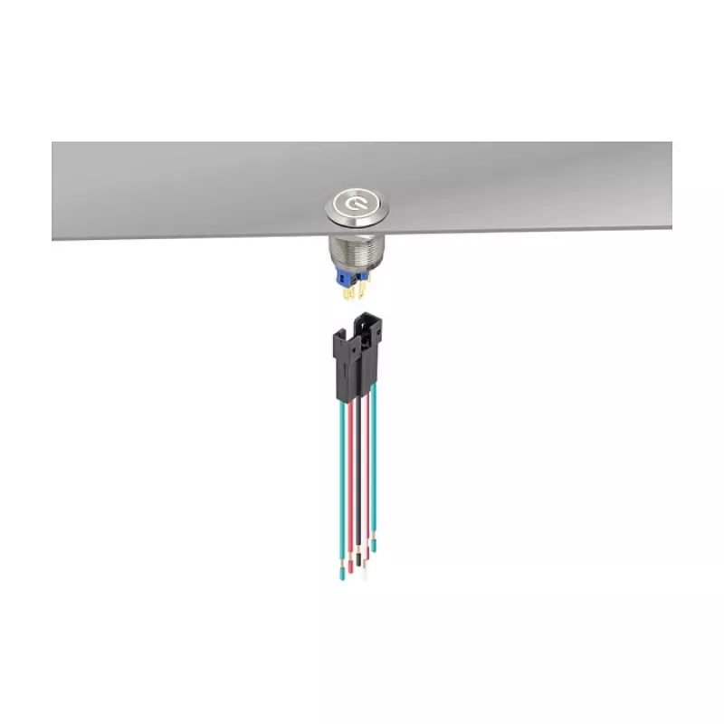 Delock 90791 Tomada para botão de pressão ou interruptor de 22 mm de 6 pinos