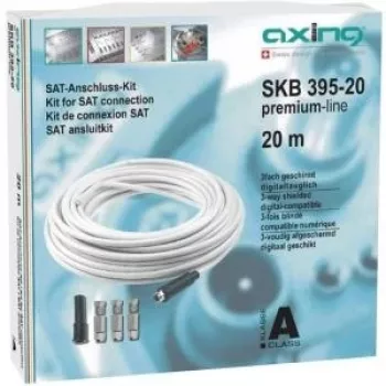 Cabo coaxial Axing SKB 395-20 20 m branco
