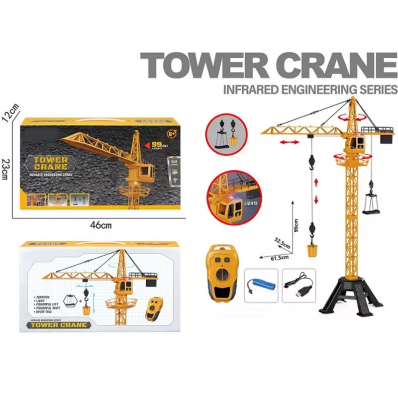 Grua torre R/C modelo Madej 013211 brinquedo de construção telecomandado