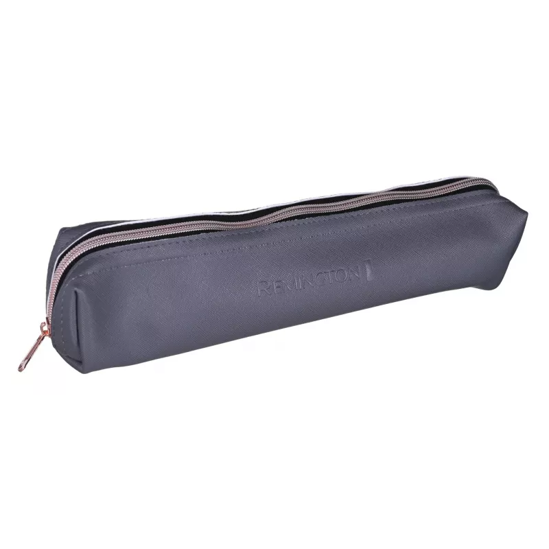 Ferro de alisar Remington S8598 Warm preto cinzento — placas de cerâmica 11 cm, 5 níveis de temperatura, 160–230 °C, cabo de 3 m, bolsa de transporte