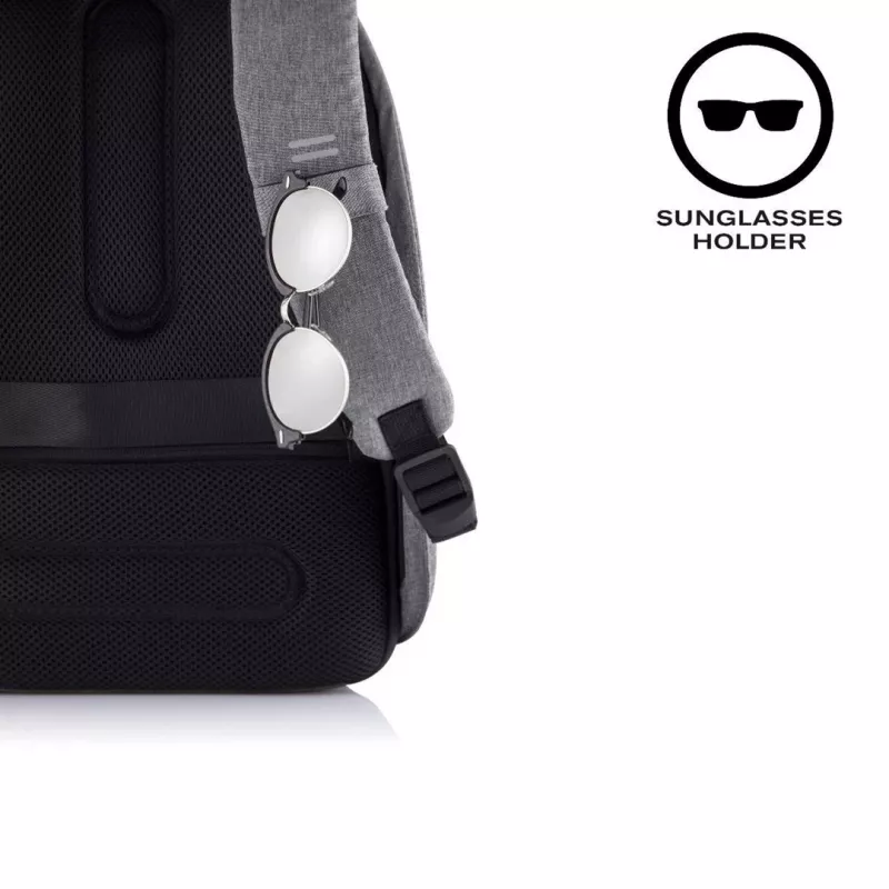 XD Design Bobby Hero Regular P705.292 mochila antirroubo, portátil de 15,6 polegadas, tablet de 12,9 polegadas, 16 l, porta de carregamento USB, bolso RFID, cinzento