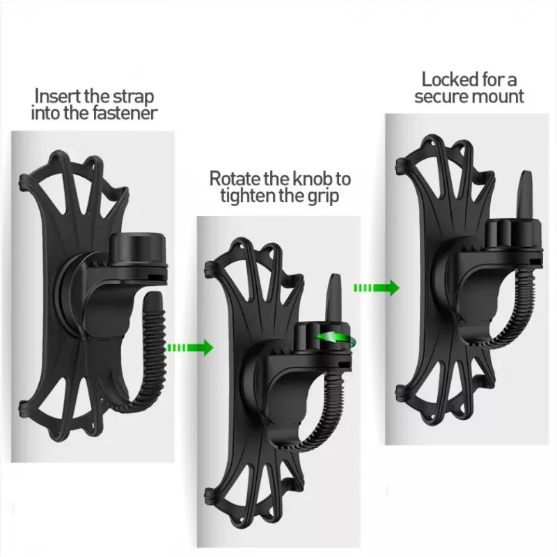 Suporte de telemóvel para bicicleta Tellur BPH100 preto – suporte de guiador para smartphones, suporte ajustável