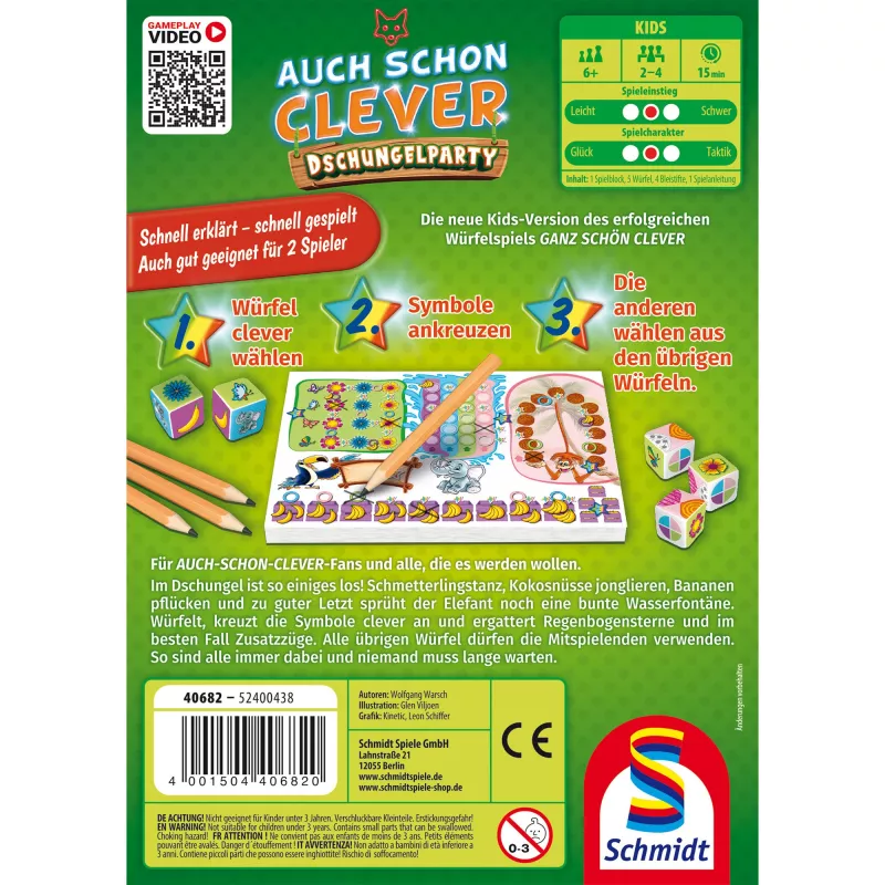 Auch schon clever - Dschungelparty, jogo de tabuleiro