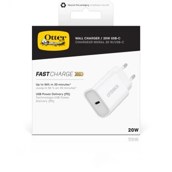 Carregador de parede OTTERBOX 78-81340 20W USB‑C (USB‑PD) branco