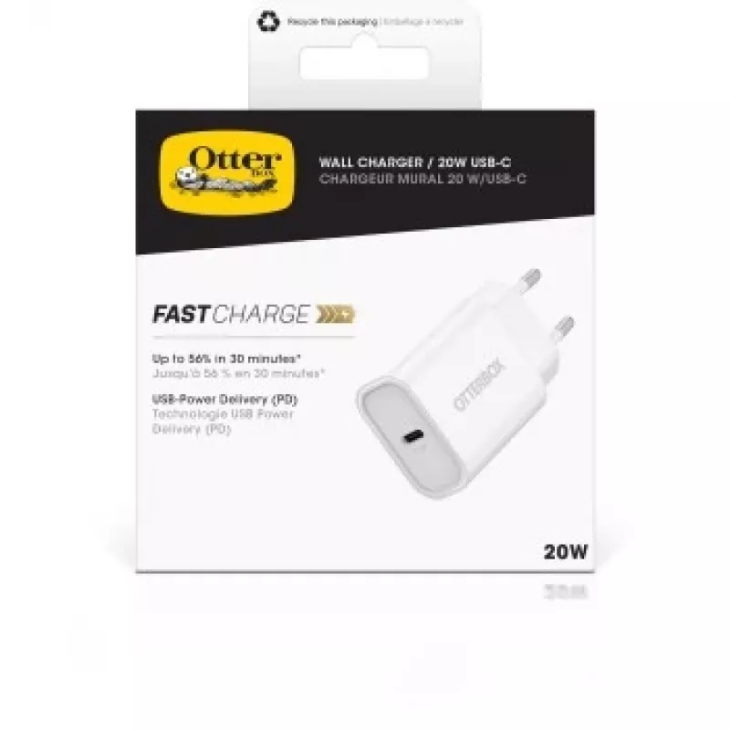 Carregador de parede OTTERBOX 78-81340 20W USB‑C (USB‑PD) branco