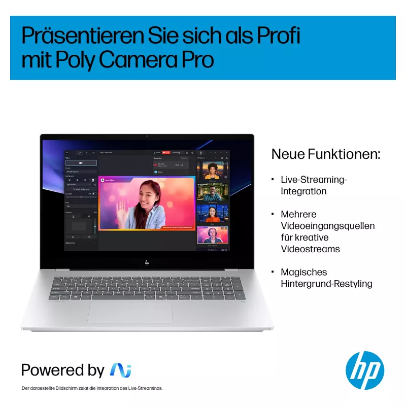 HP OmniBook 7 17-dc0076ng Portátil 43,9 cm (17,3) 1920x1080 - Intel Core Ultra 7 258V - 1TB SSD - HDMI/Thunderbolt - Windows 11 Pro - prateado (CV1J8EA#ABD)