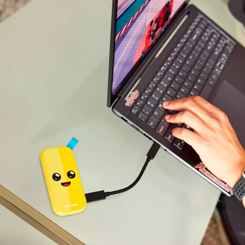 Unidade de estado sólido externa SanDisk 2 TB USB Type-C 3.2 Gen 2 SDSSDE30-2T00-G25F