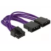 DeLOCK - Fonte de alimentação - alimentação interna, 4 pinos (M) - cabo de alimentação de 8 pinos (EPS12V) (W) - 15 cm - violeta (83703)