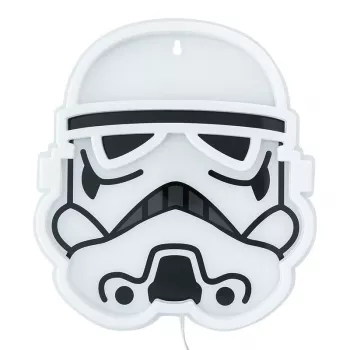 Luz néon LED de parede Paladone Stormtrooper modelo PP14595SWVN, iluminação decorativa Star Wars