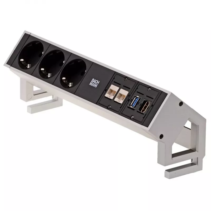 Extensão de energia Bachmann 3x Schuko 2x CAT6 1x HDMI 1x USB3.0 902.502