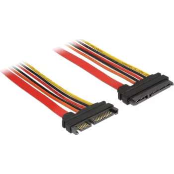 Cabo SATA DeLOCK 84920 0,5 m SATA 22 pinos preto laranja vermelho amarelo