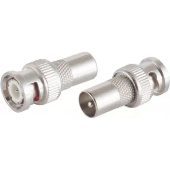 Adaptador de vídeo/áudio BNC ShiverPeaks 98812 — adaptador conector macho BNC para sinais de áudio e vídeo