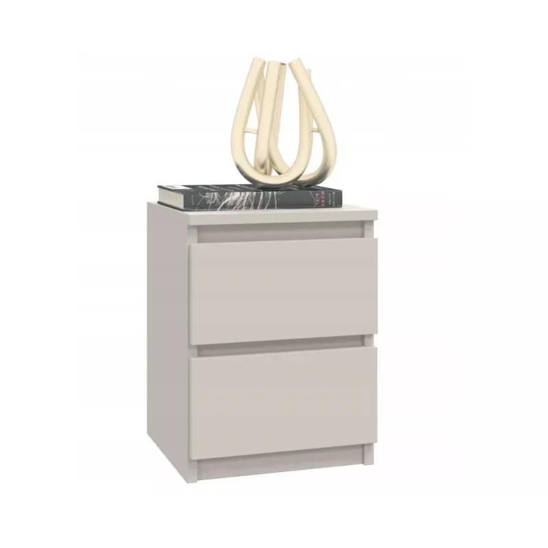 Mesa de cabeceira top e shop MALWA M2 KASZMIR — 2 gavetas, aglomerado, caxemira, 300×300×400 mm