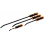 Bahco 2484T/S4 conjunto de pés de cabra com cabeça chata, 4 peças, 200 / 300 / 450 / 600 mm, lâmina contínua para martelar, punho de duas componentes