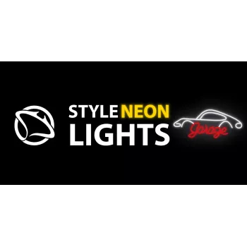 Luz néon decorativa MANTA SNL95WH branco-vermelho — iluminação bicolor em estilo néon