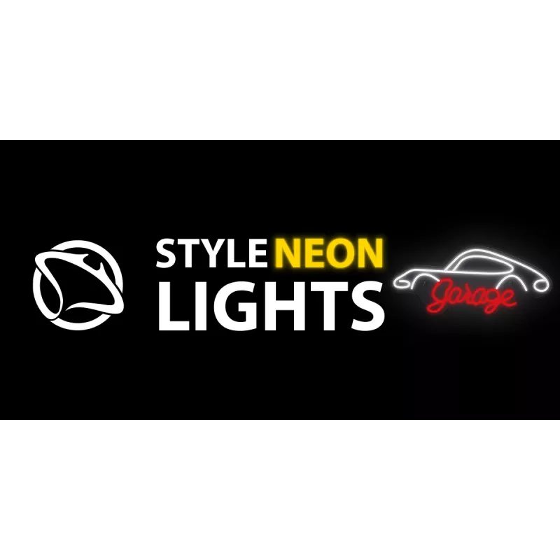 Luz néon decorativa MANTA SNL95WH branco-vermelho — iluminação bicolor em estilo néon