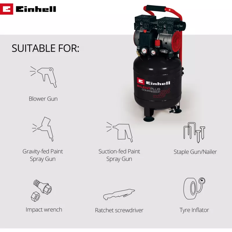 Compressor de ar Einhell TE-AC 24 Silent 750 W 135 l/min